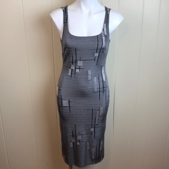Vintage Dresses & Skirts - Vintage 80s/90s Sexy Graphic Wiggle Tank Dress